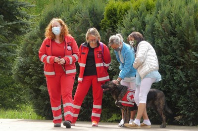 Vystoupení hudební skupiny červeného kříže